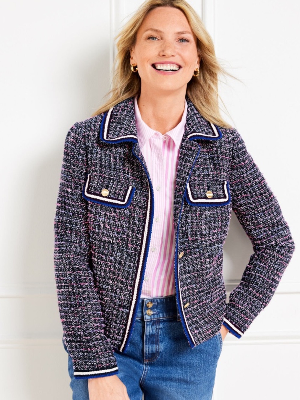 NEW Talbots Breeze Tweed Jacket Size 6